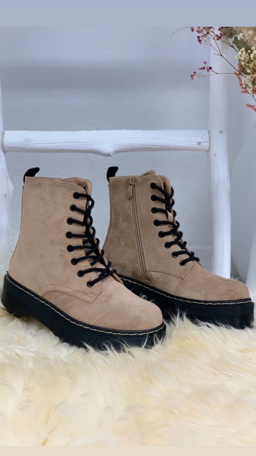 basic babes brown boots in wildleder